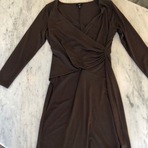 Chocolate brown Talbots wrap dress